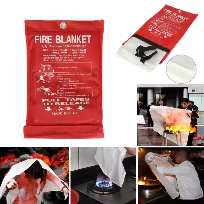 1mx1m Fire Blanket Emergency E - Fire Blanket Kitchen avaliação e preço