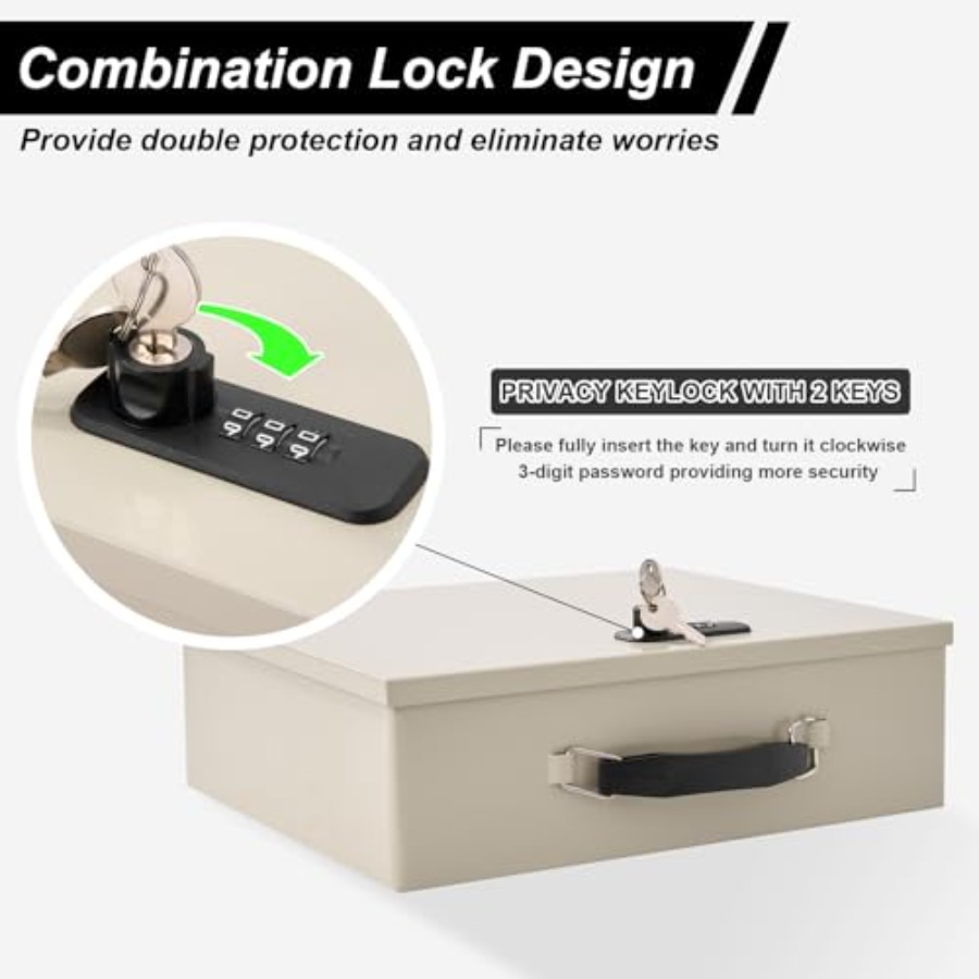 Fireproof Document Box with Ke - Fire Safe Document avaliação e preço