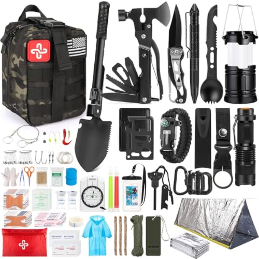 Survival Kit, 250Pcs Survival  - First Aid Bag Kit avaliação e preço