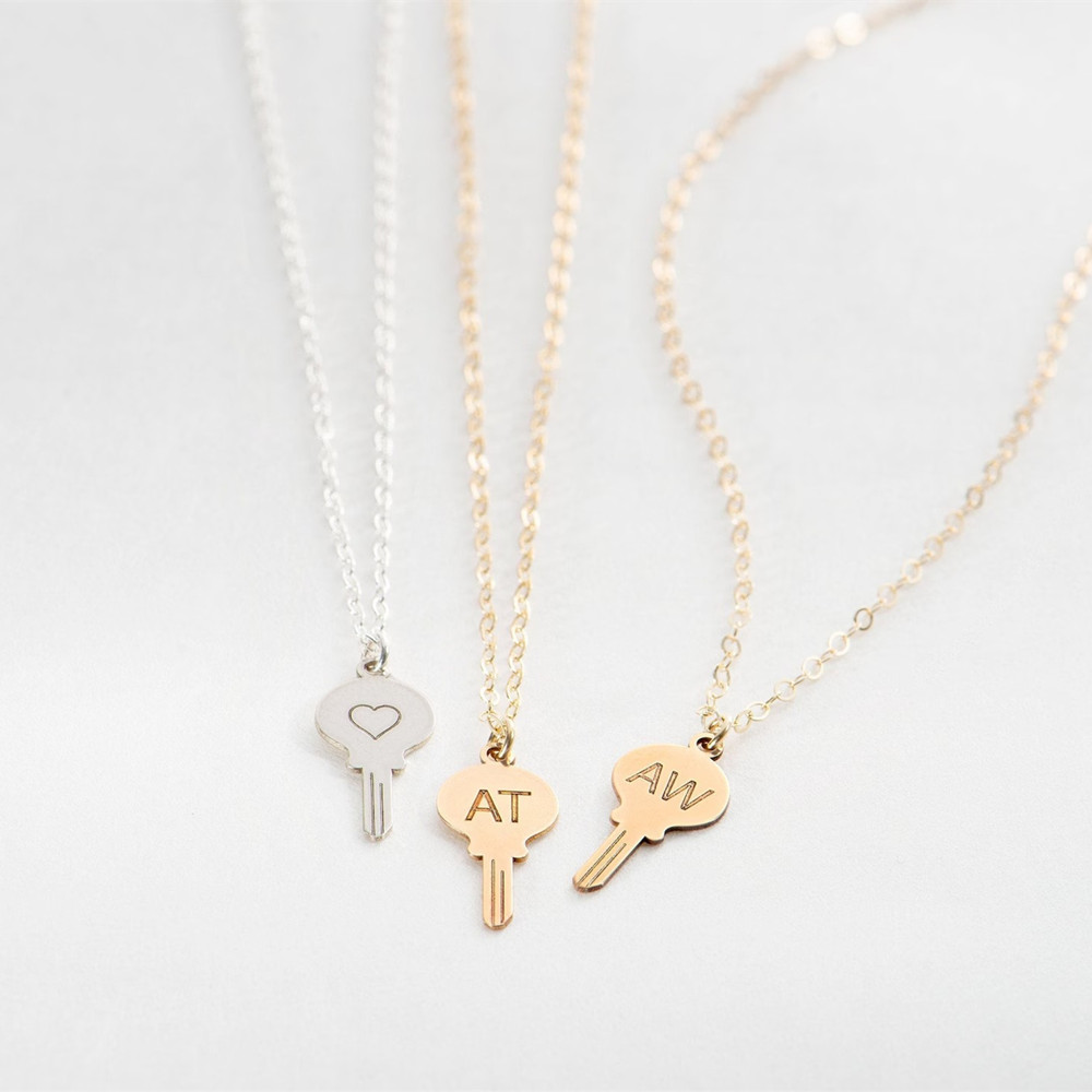 Custom Dainty Key Necklace Sta - Personal Alarm Keychain avaliação e preço