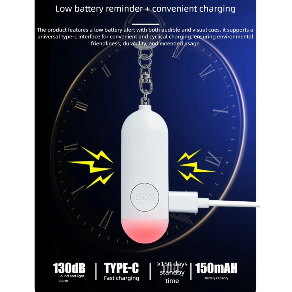 Self Defense Alarm LED Light R - Personal Alarm Keychain avaliação e preço