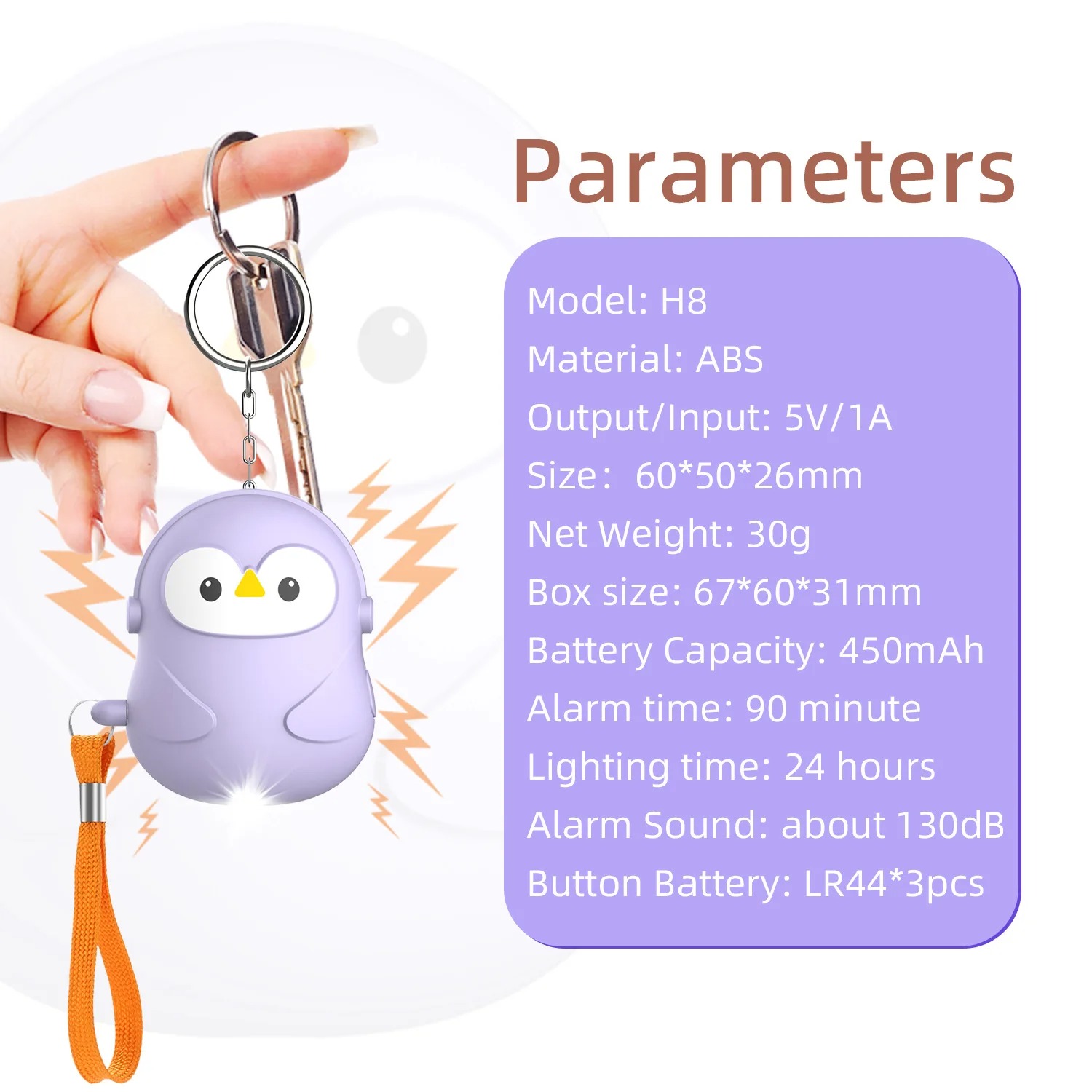 Personal Self Defense 5Pcs Ala - Personal Alarm Keychain avaliação e preço