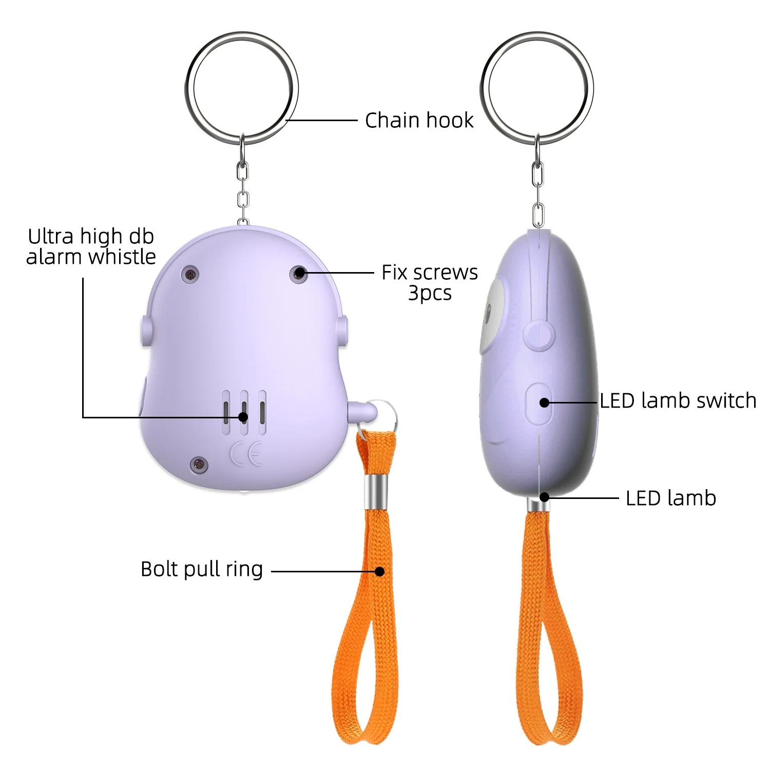 Personal Self Defense 5Pcs Ala - Personal Alarm Keychain avaliação e preço