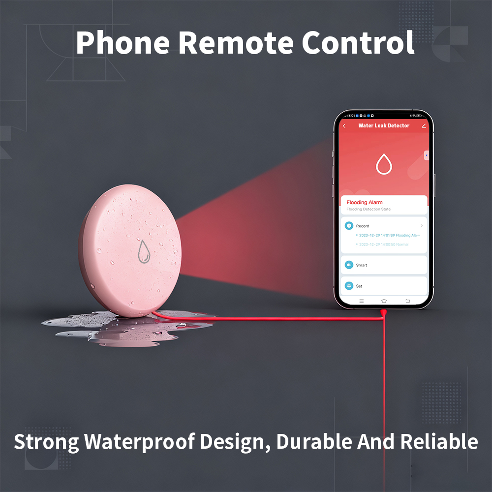 Zigbee Leakage Sensor LED Imme - Water Alarm Sensor avaliação e preço