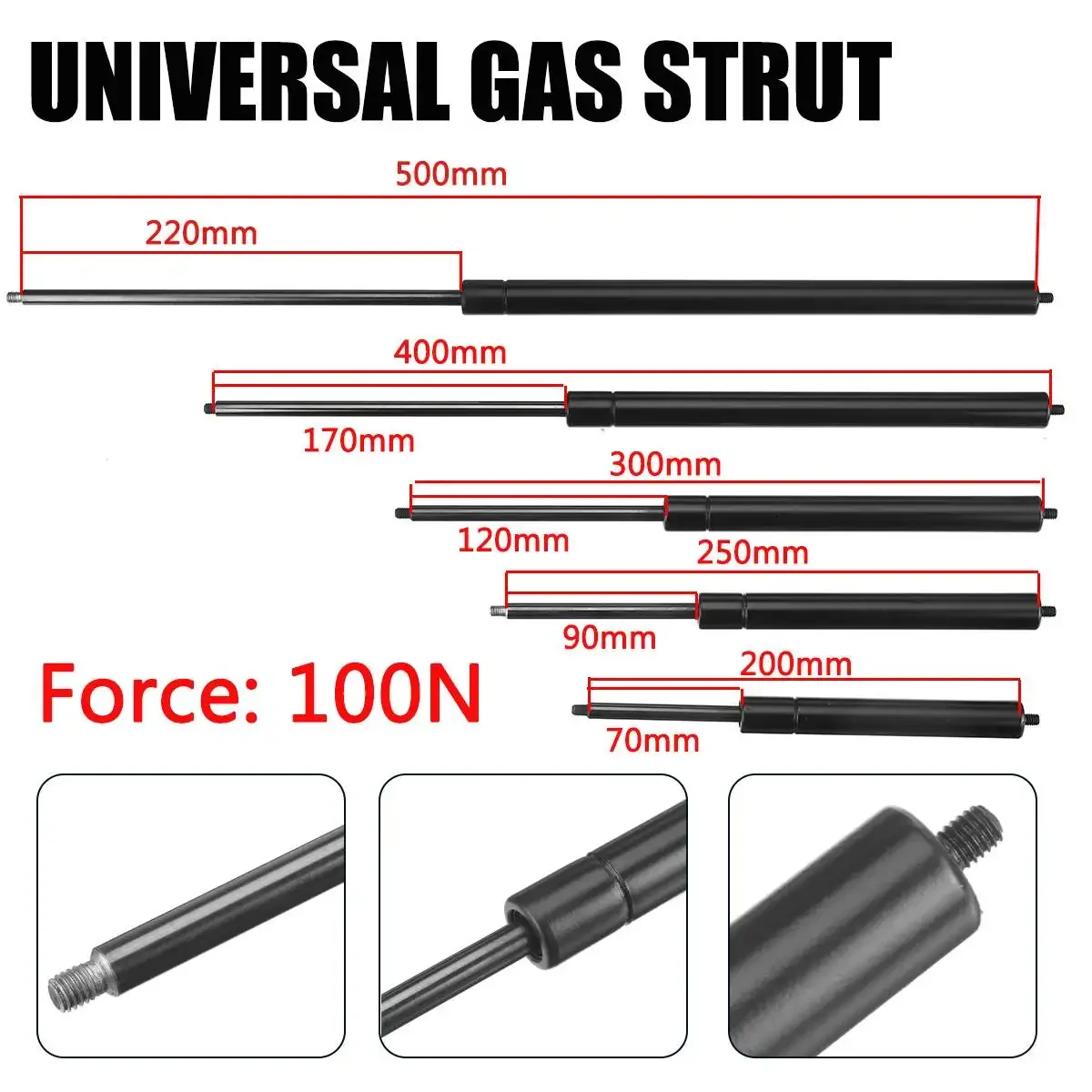 2pcs 200-500mm 100N 8mm Car Ga - Window Lock Bar avaliação e preço