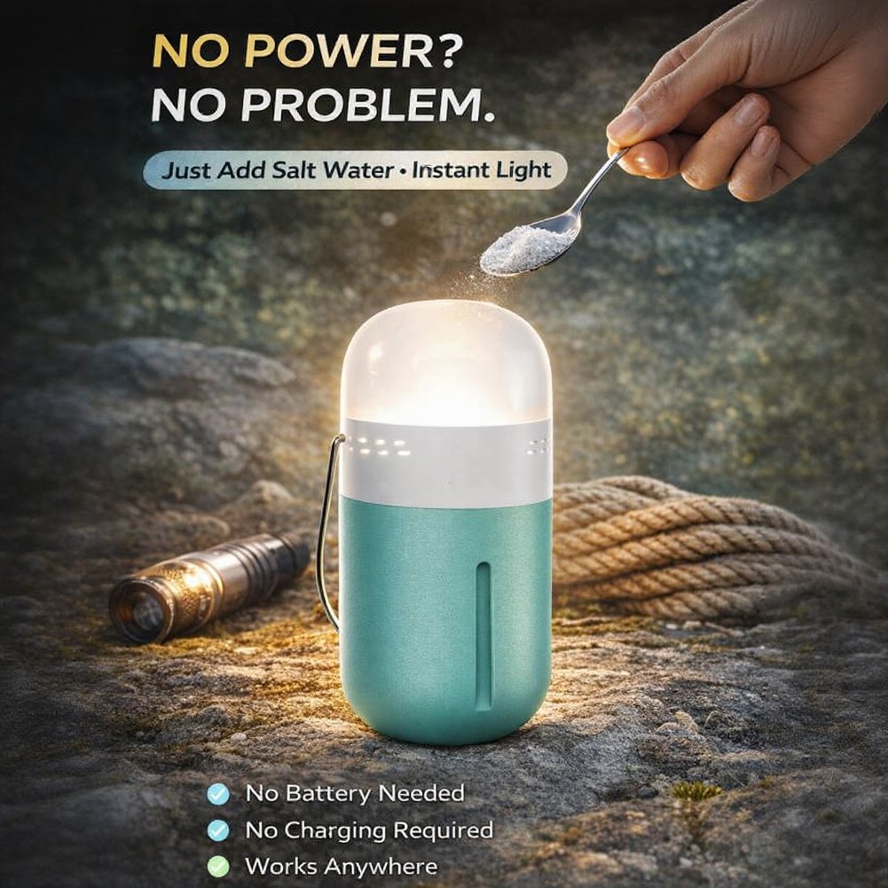Portable Saline Lamp Compact 6 - Power Outage Light avaliação e preço