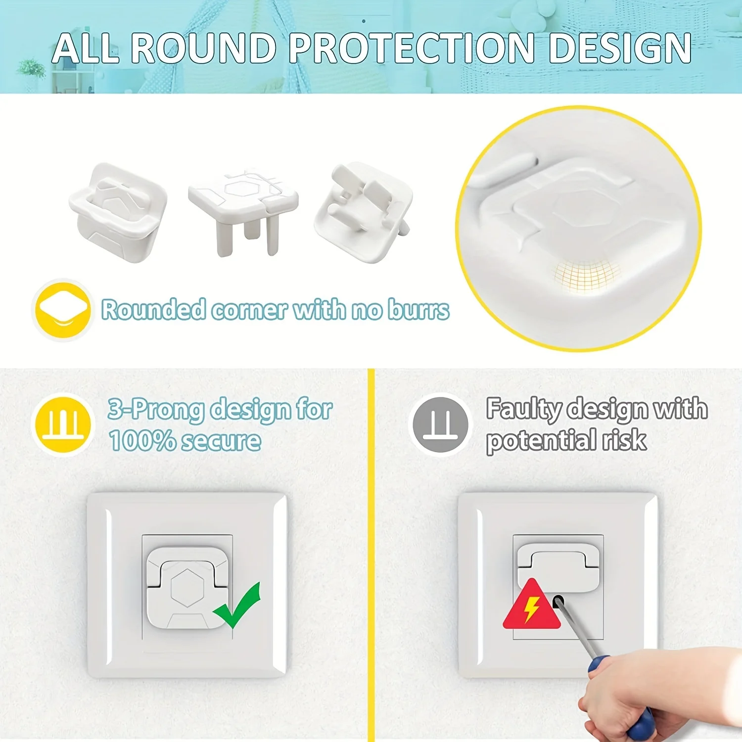 1-20Pc Baby Proof Outlet Cover - Outlet Cover Baby avaliação e preço