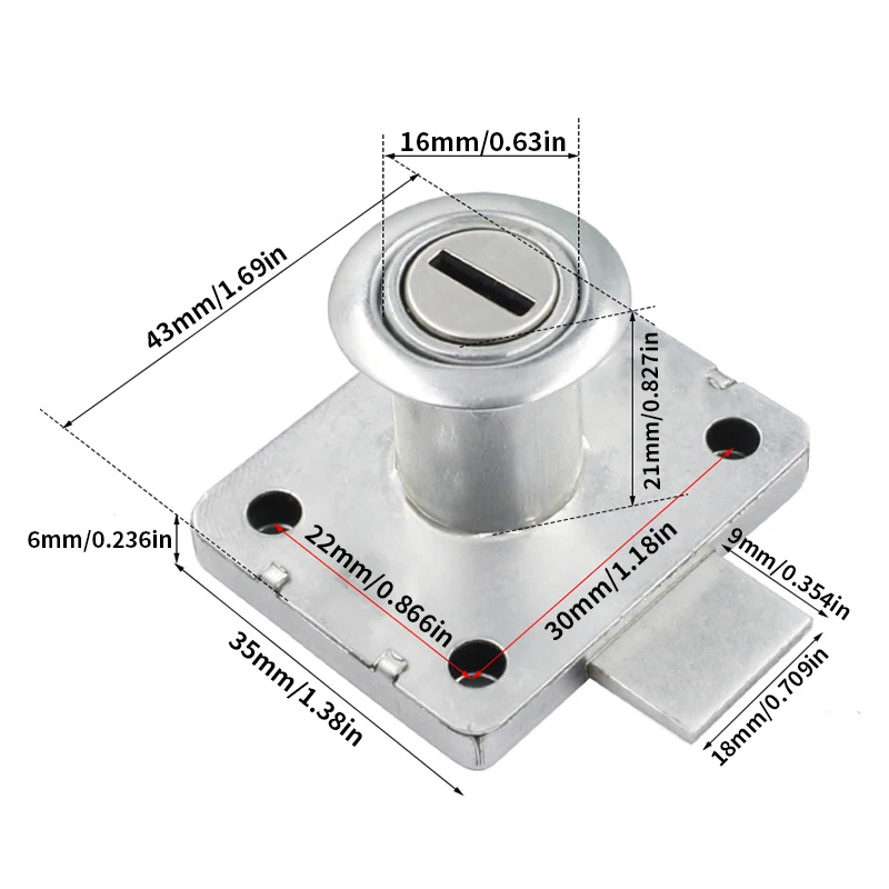 Drawer lock with key, used for - Medicine Cabinet Lock avaliação e preço