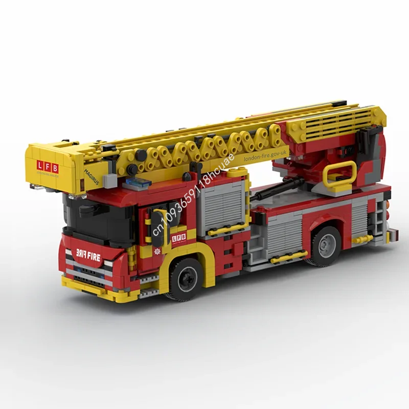 1079PCS MOC London Fire Brigad - Fire Escape Ladder avaliação e preço