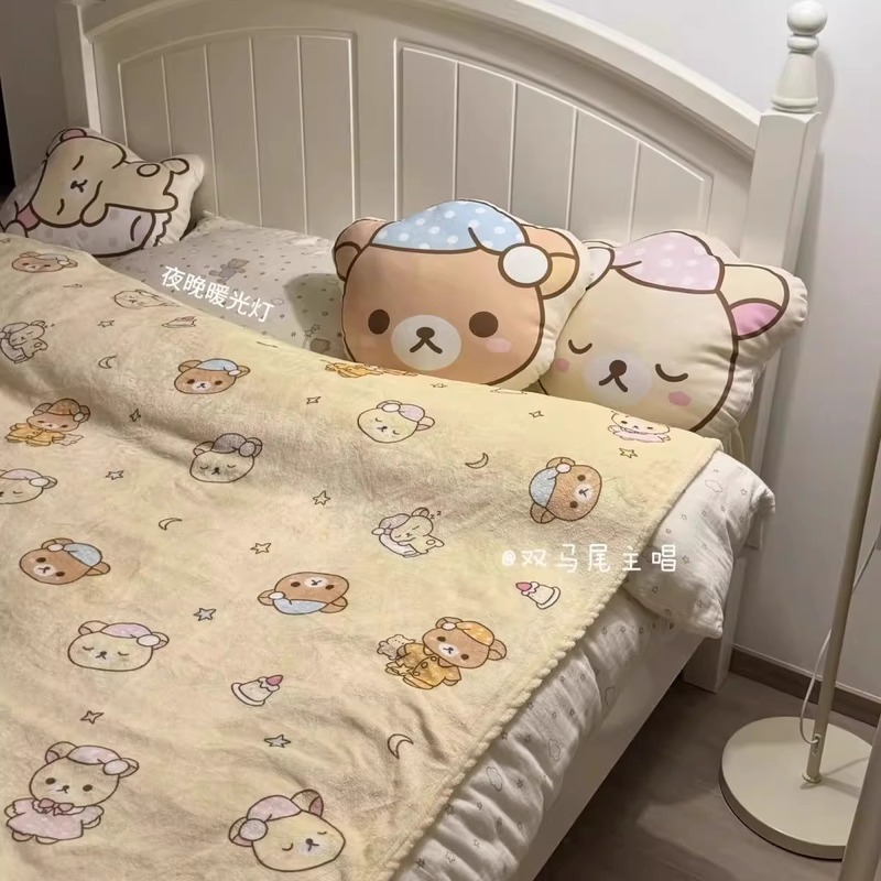 Cartoon Rilakkuma Flannel Thro - Fire Blanket Kitchen avaliação e preço