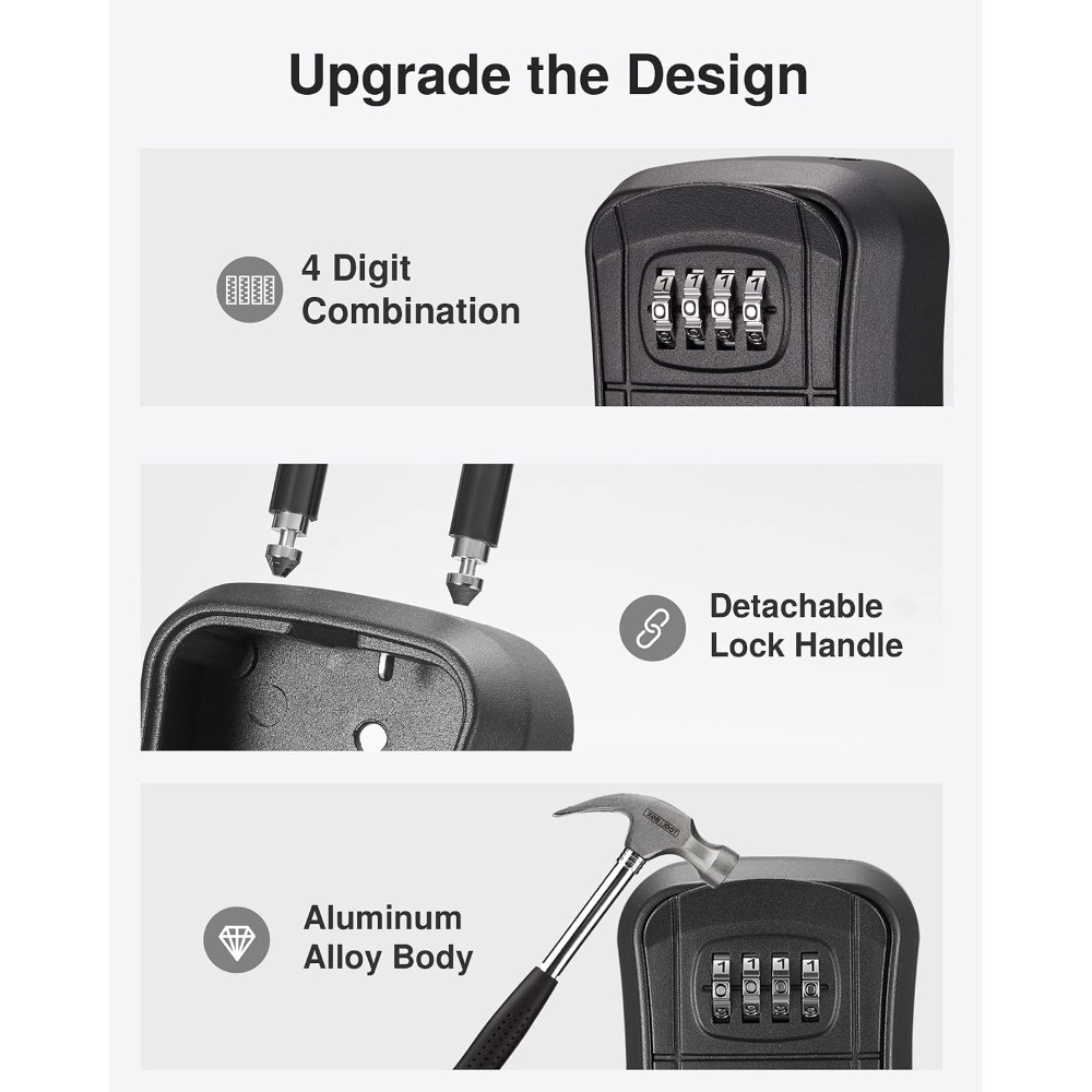 Key Lock Box, Portable Combina - Lockbox Key Secure avaliação e preço