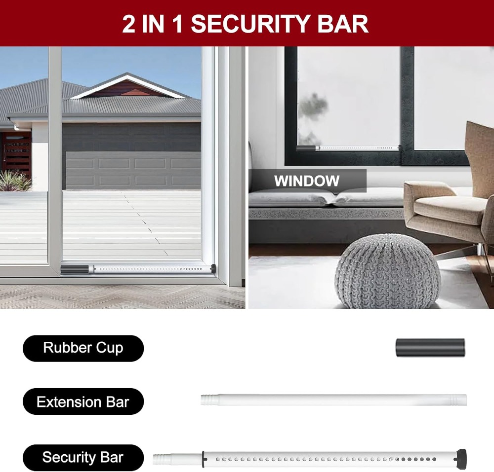 Sliding Door Security Bar, Hea - Window Lock Bar avaliação e preço