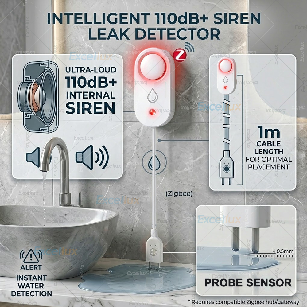 Smart Water Leak Sensor ZigBee - Water Alarm Sensor avaliação e preço
