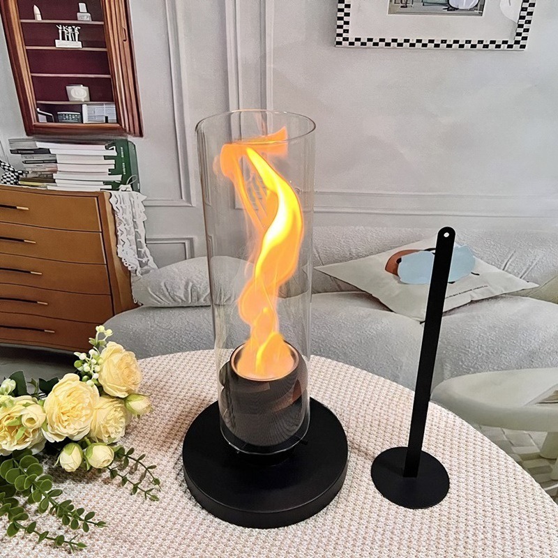 Long Flame Tabletop Bio Firepl - Fire Escape Ladder avaliação e preço